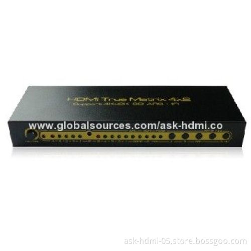 4K 4x2 HDMI Matrix, 3.5mm Headphone Port